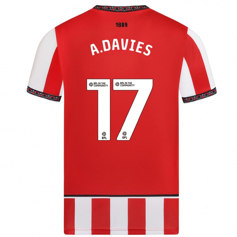 Danxen Damen Adam Davies #17 Rot Weiß Heimtrikot Trikot 2025/26 T-Shirt Österreich