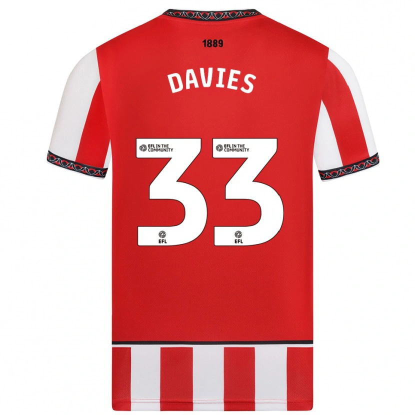 Danxen Damen Bethan Davies #33 Rot Weiß Heimtrikot Trikot 2025/26 T-Shirt Österreich