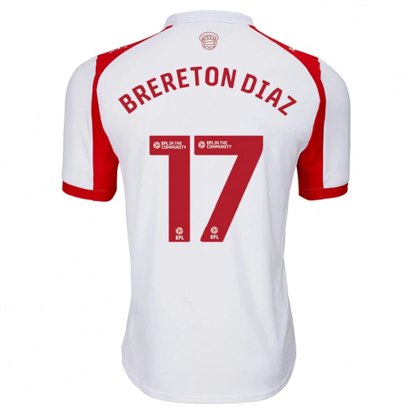 Danxen Damen Ben Brereton Díaz #17 Weiß Rot Heimtrikot Trikot 2025/26 T-Shirt Österreich