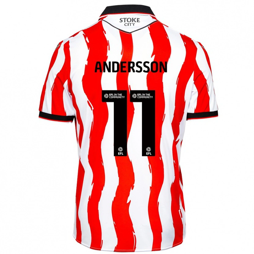 Danxen Damen Edwin Andersson #11 Weiß Rot Heimtrikot Trikot 2025/26 T-Shirt Österreich