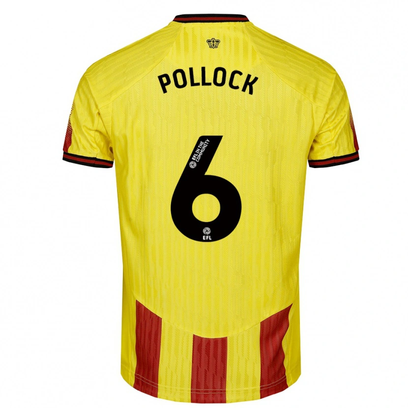 Danxen Damen Mattie Pollock #6 Gelb Rot Heimtrikot Trikot 2025/26 T-Shirt Österreich
