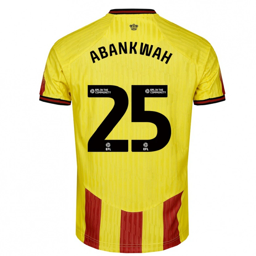 Danxen Damen James Abankwah #25 Gelb Rot Heimtrikot Trikot 2025/26 T-Shirt Österreich