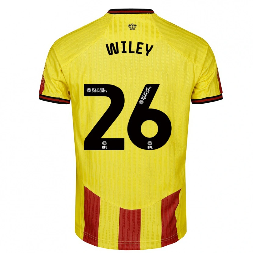 Danxen Damen Caleb Wiley #26 Gelb Rot Heimtrikot Trikot 2025/26 T-Shirt Österreich