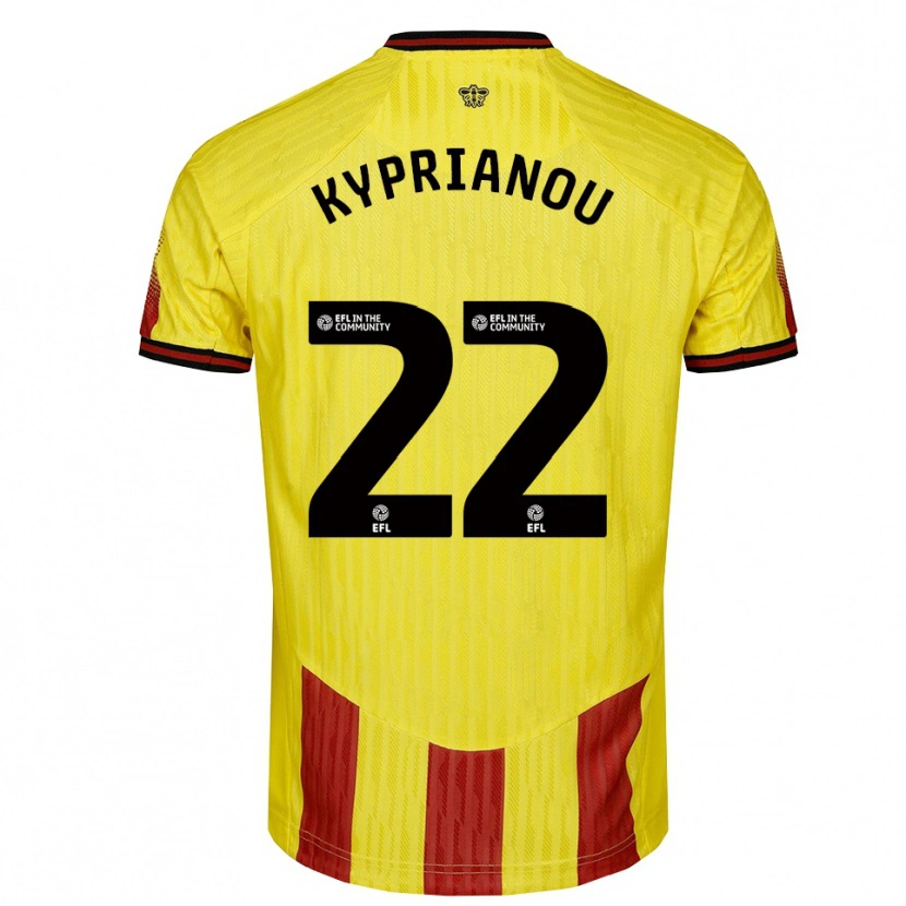 Danxen Damen Hector Kyprianou #22 Gelb Rot Heimtrikot Trikot 2025/26 T-Shirt Österreich