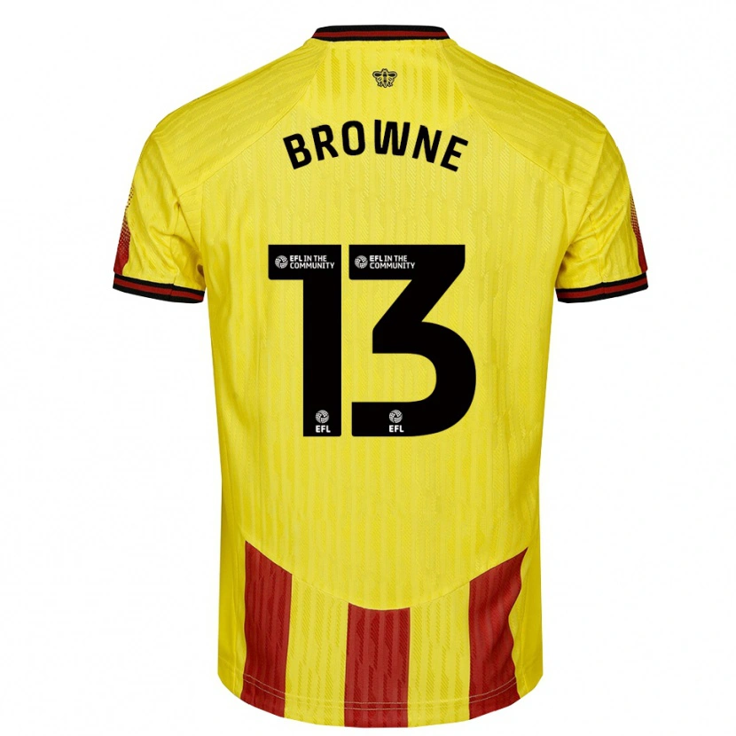 Danxen Damen Roraigh Browne #13 Gelb Rot Heimtrikot Trikot 2025/26 T-Shirt Österreich
