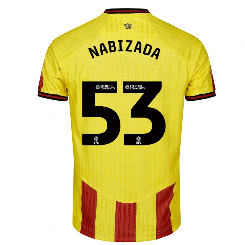 Danxen Damen Amin Nabizada #53 Gelb Rot Heimtrikot Trikot 2025/26 T-Shirt Österreich