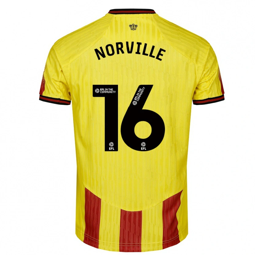 Danxen Damen Jael Norville #16 Gelb Rot Heimtrikot Trikot 2025/26 T-Shirt Österreich