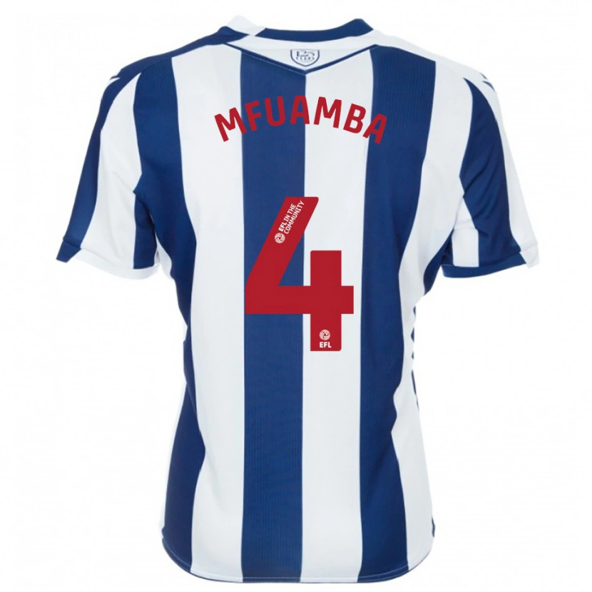 Danxen Damen Kevin Mfuamba #4 Marine Weiß Heimtrikot Trikot 2025/26 T-Shirt Österreich