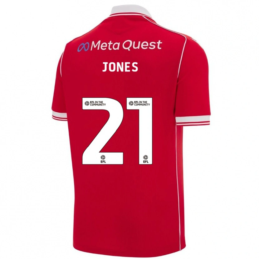 Danxen Damen Lili Jones #21 Rot Weiß Heimtrikot Trikot 2025/26 T-Shirt Österreich
