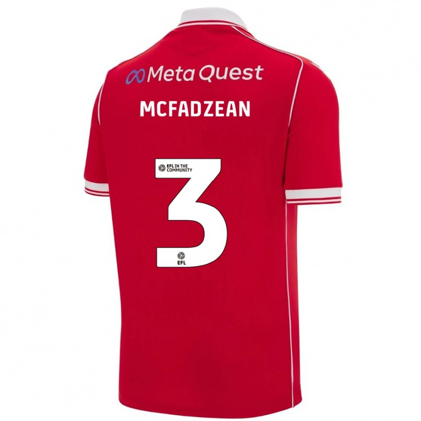 Danxen Damen Callum Mcfadzean #3 Rot Weiß Heimtrikot Trikot 2025/26 T-Shirt Österreich