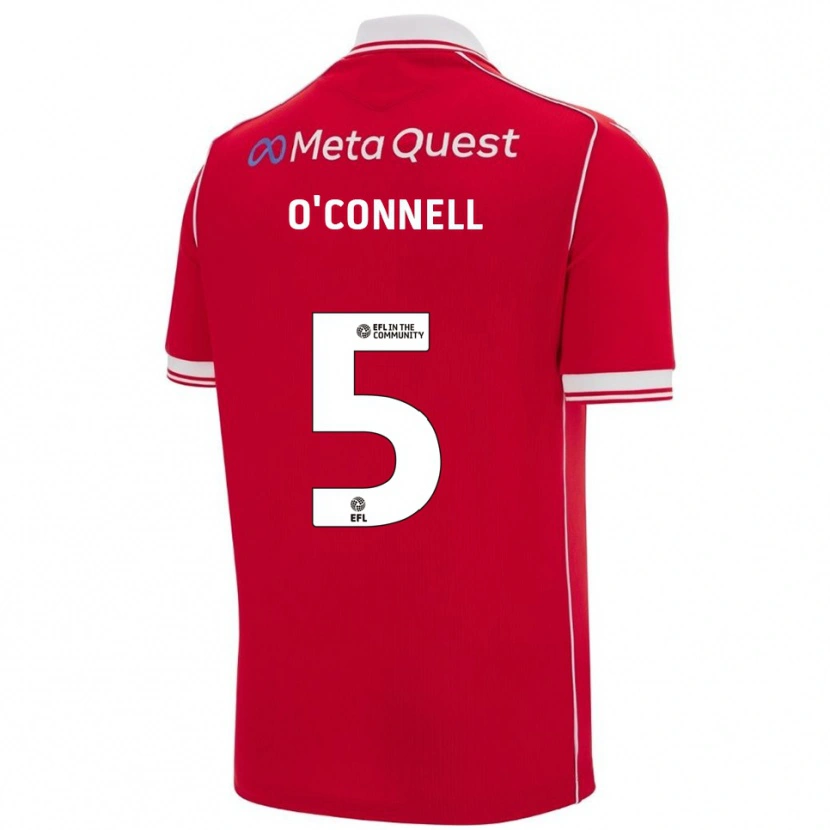 Danxen Damen Eoghan O'connell #5 Rot Weiß Heimtrikot Trikot 2025/26 T-Shirt Österreich