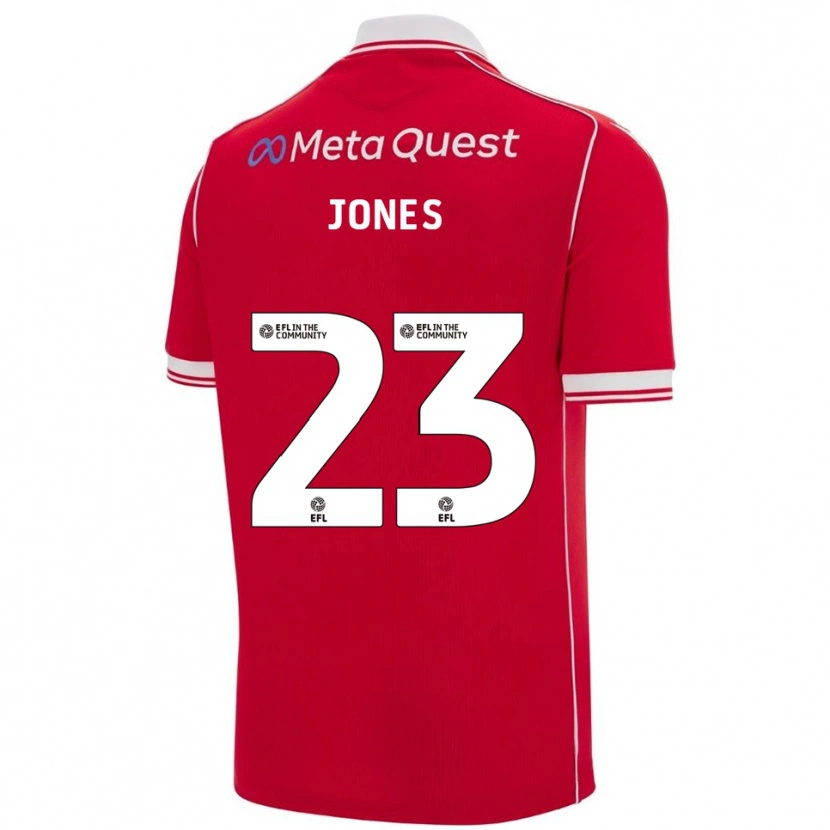 Danxen Damen Ruby Jones #23 Rot Weiß Heimtrikot Trikot 2025/26 T-Shirt Österreich