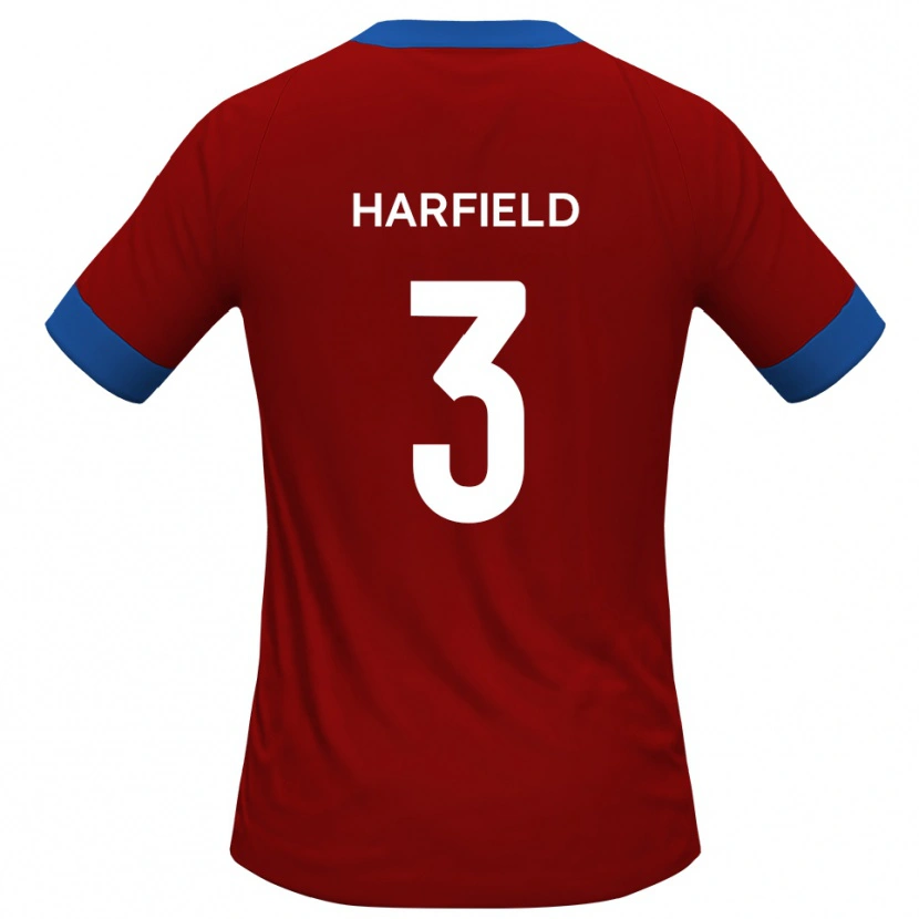 Danxen Damen Ollie Harfield #3 Rot Blau Heimtrikot Trikot 2025/26 T-Shirt Österreich