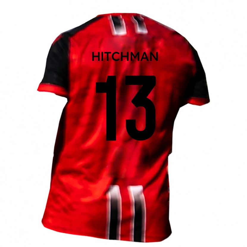 Danxen Damen Jack Hitchman #13 Rot Schwarz Heimtrikot Trikot 2025/26 T-Shirt Österreich