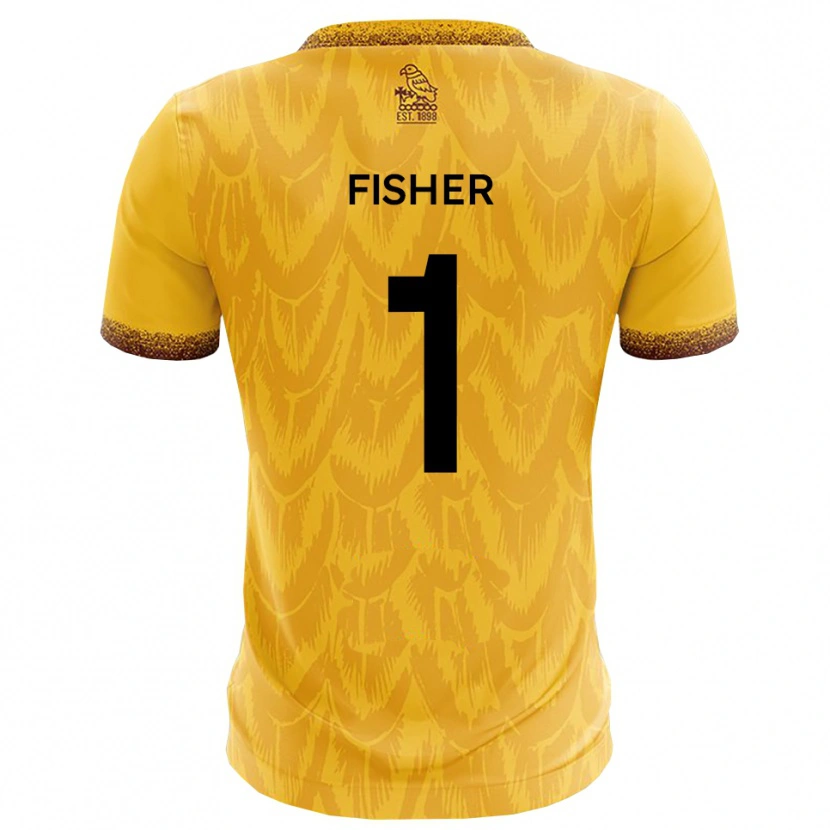 Danxen Damen Tobias Fisher #1 Gelb Braun Heimtrikot Trikot 2025/26 T-Shirt Österreich
