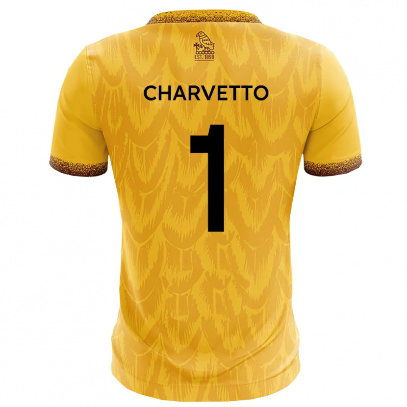Danxen Damen Michael Charvetto #1 Gelb Braun Heimtrikot Trikot 2025/26 T-Shirt Österreich