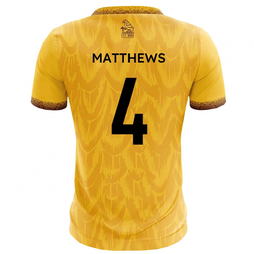 Danxen Damen Anton Matthews #4 Gelb Braun Heimtrikot Trikot 2025/26 T-Shirt Österreich