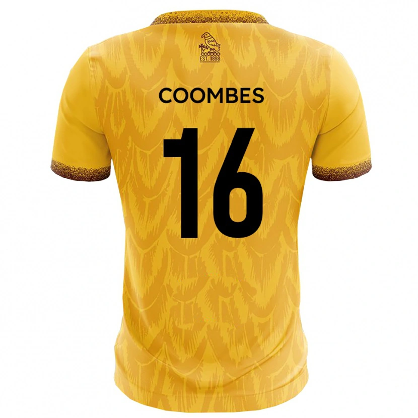 Danxen Damen Jay Coombes #16 Gelb Braun Heimtrikot Trikot 2025/26 T-Shirt Österreich
