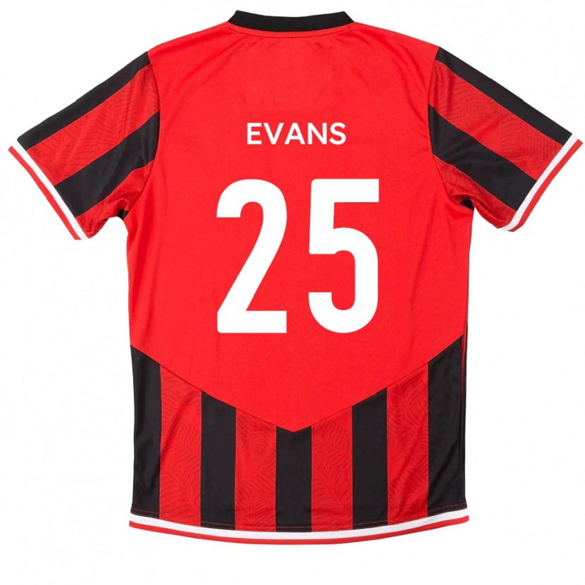 Danxen Damen Andy Evans #25 Rot Schwarz Heimtrikot Trikot 2025/26 T-Shirt Österreich