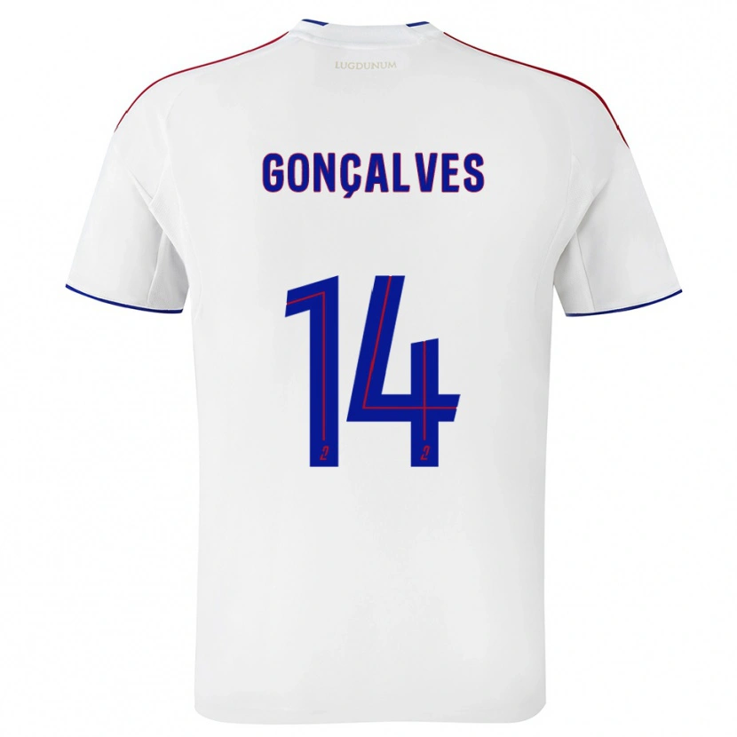 Danxen Damen Tiago Gonçalves #14 Weiß Rot Heimtrikot Trikot 2025/26 T-Shirt Österreich