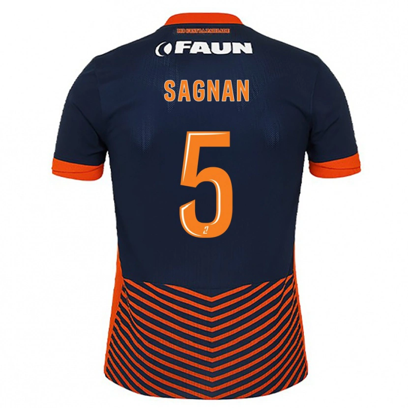 Danxen Damen Modibo Sagnan #5 Mitternachtsblau Orange Heimtrikot Trikot 2025/26 T-Shirt Österreich