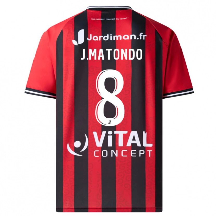 Danxen Damen Joël Matondo #8 Rot Schwarz Heimtrikot Trikot 2025/26 T-Shirt Österreich