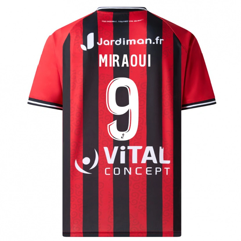 Danxen Damen Ilias Miraoui #9 Rot Schwarz Heimtrikot Trikot 2025/26 T-Shirt Österreich