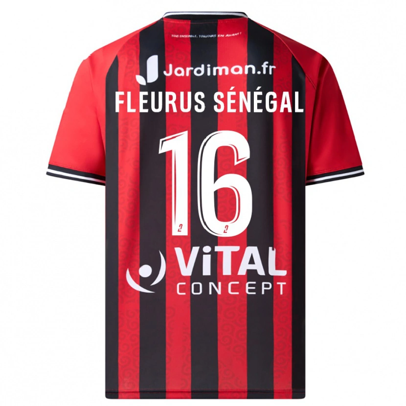 Danxen Damen Paul Fleurus Sénégal #16 Rot Schwarz Heimtrikot Trikot 2025/26 T-Shirt Österreich