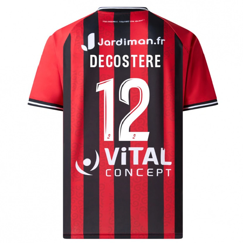 Danxen Damen Morgane Decostere #12 Rot Schwarz Heimtrikot Trikot 2025/26 T-Shirt Österreich