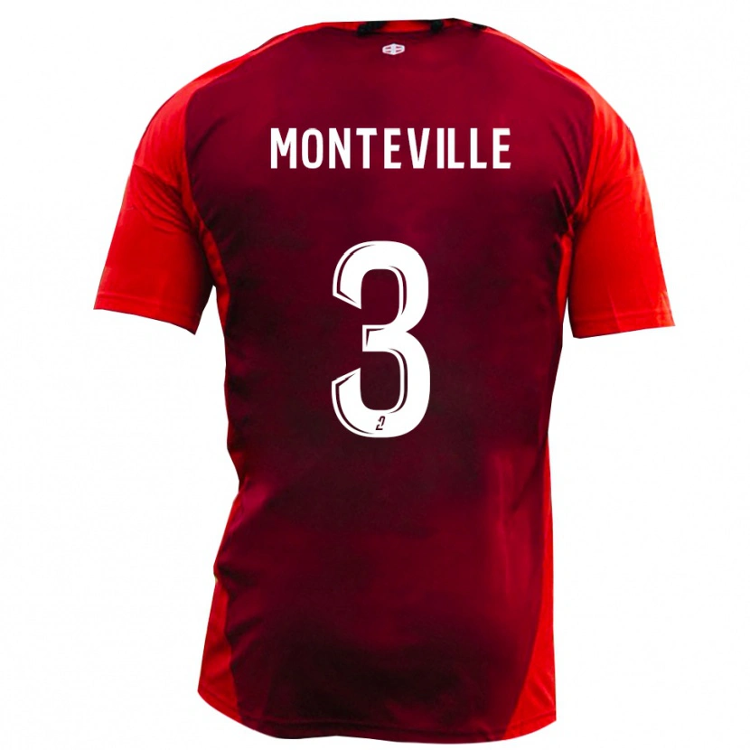 Danxen Damen Idriss Monteville #3 Rot Burgund Heimtrikot Trikot 2025/26 T-Shirt Österreich