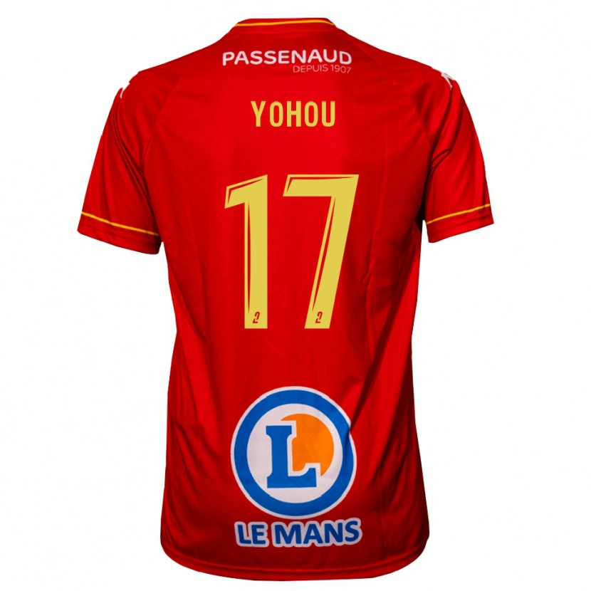 Danxen Damen Samuel Yohou #17 Rot Gelb Heimtrikot Trikot 2025/26 T-Shirt Österreich