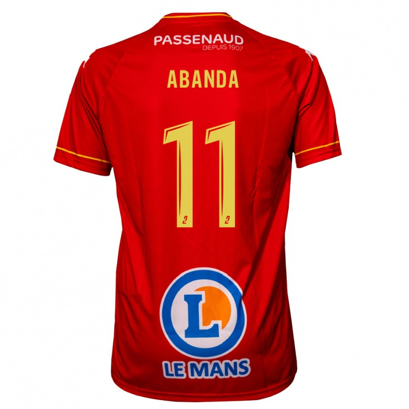Danxen Damen Leroy Abanda #11 Rot Gelb Heimtrikot Trikot 2025/26 T-Shirt Österreich