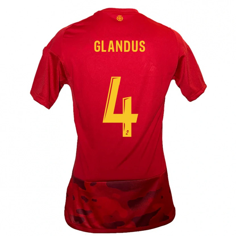Danxen Damen Vincent Glandus #4 Rot Gelb Heimtrikot Trikot 2025/26 T-Shirt Österreich