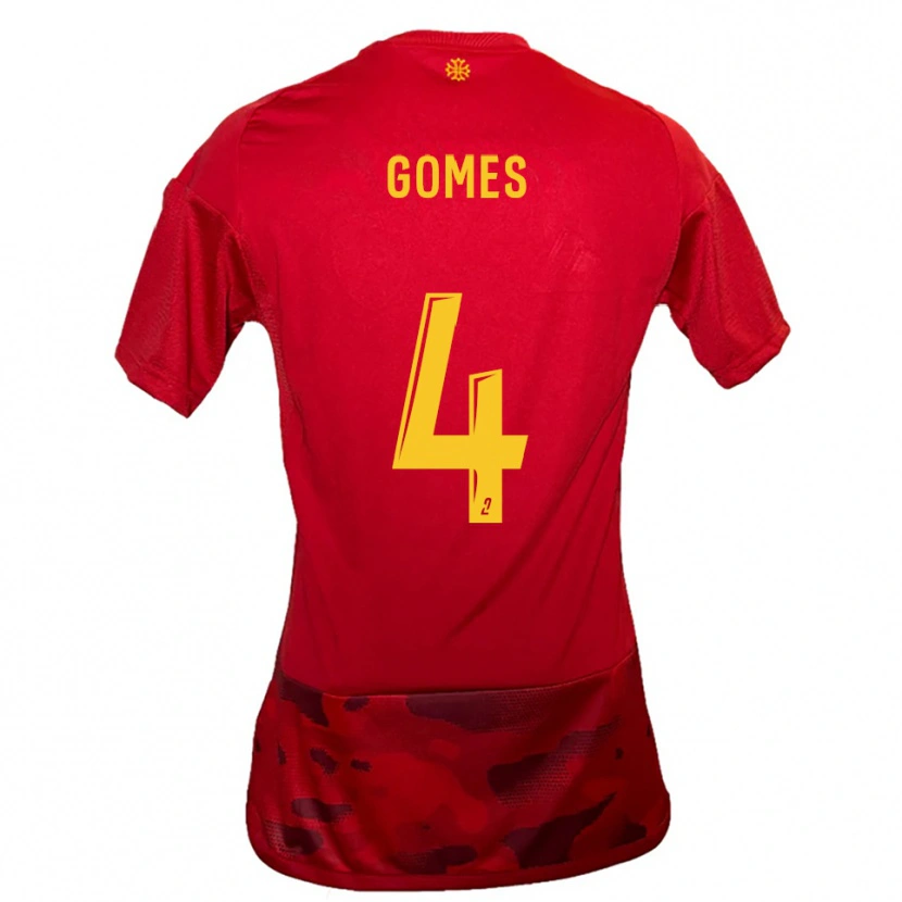 Danxen Damen Paul Gomes #4 Rot Gelb Heimtrikot Trikot 2025/26 T-Shirt Österreich