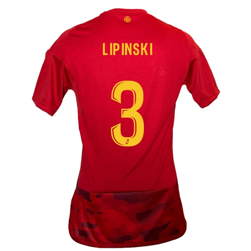 Danxen Damen Raphaël Lipinski #3 Rot Gelb Heimtrikot Trikot 2025/26 T-Shirt Österreich