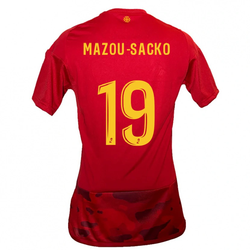 Danxen Damen Derek Mazou-Sacko #19 Rot Gelb Heimtrikot Trikot 2025/26 T-Shirt Österreich