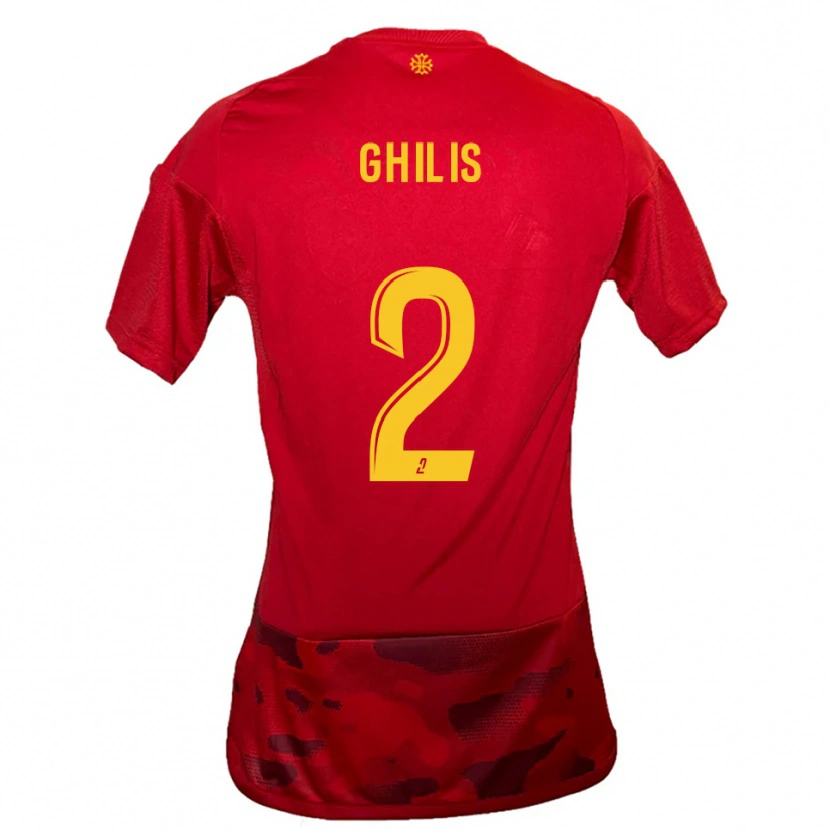Danxen Damen Mohamed Ghilis #2 Rot Gelb Heimtrikot Trikot 2025/26 T-Shirt Österreich