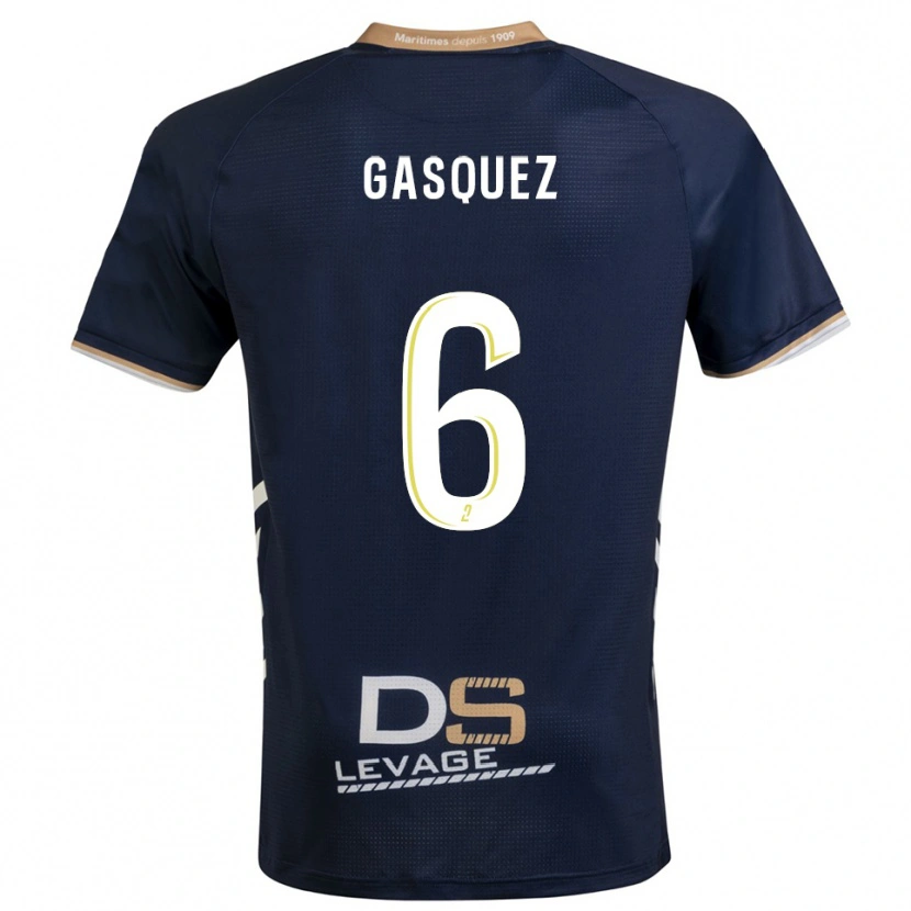 Danxen Damen Isaac Gasquez #6 Marine Gold Heimtrikot Trikot 2025/26 T-Shirt Österreich