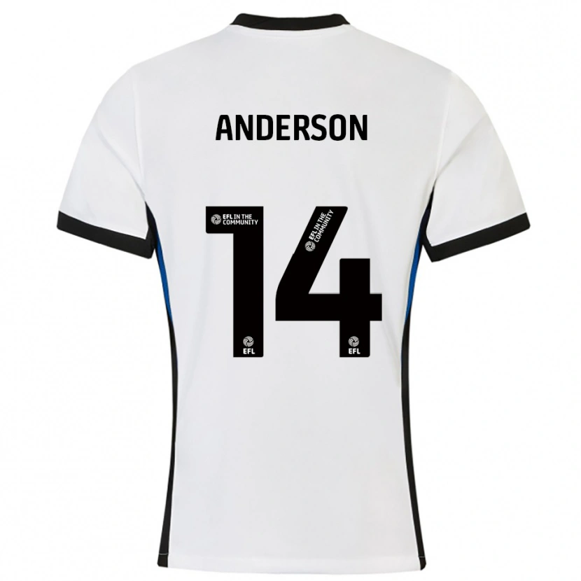 Danxen Damen Keshi Anderson #14 Weiß Blau Auswärtstrikot Trikot 2025/26 T-Shirt Österreich