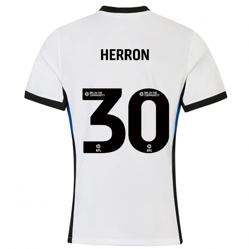 Danxen Damen Neve Herron #30 Weiß Blau Auswärtstrikot Trikot 2025/26 T-Shirt Österreich