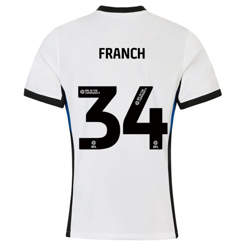 Danxen Damen Adrianna Franch #34 Weiß Blau Auswärtstrikot Trikot 2025/26 T-Shirt Österreich