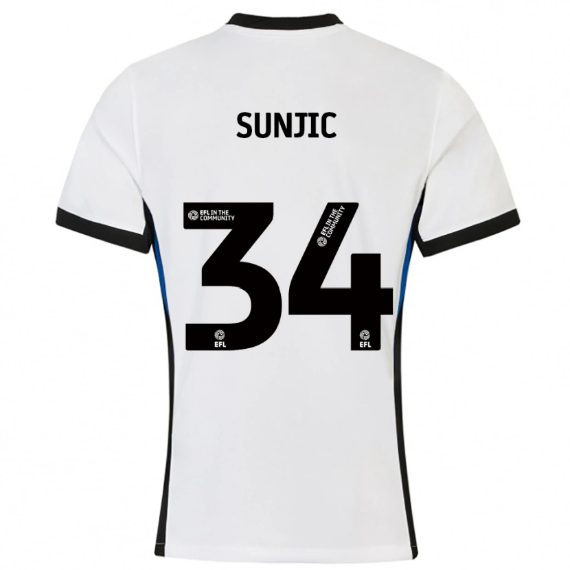 Danxen Damen Ivan Sunjic #34 Weiß Blau Auswärtstrikot Trikot 2025/26 T-Shirt Österreich