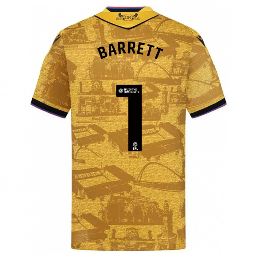 Danxen Damen Jack Barrett #1 Gold Schwarz Auswärtstrikot Trikot 2025/26 T-Shirt Österreich
