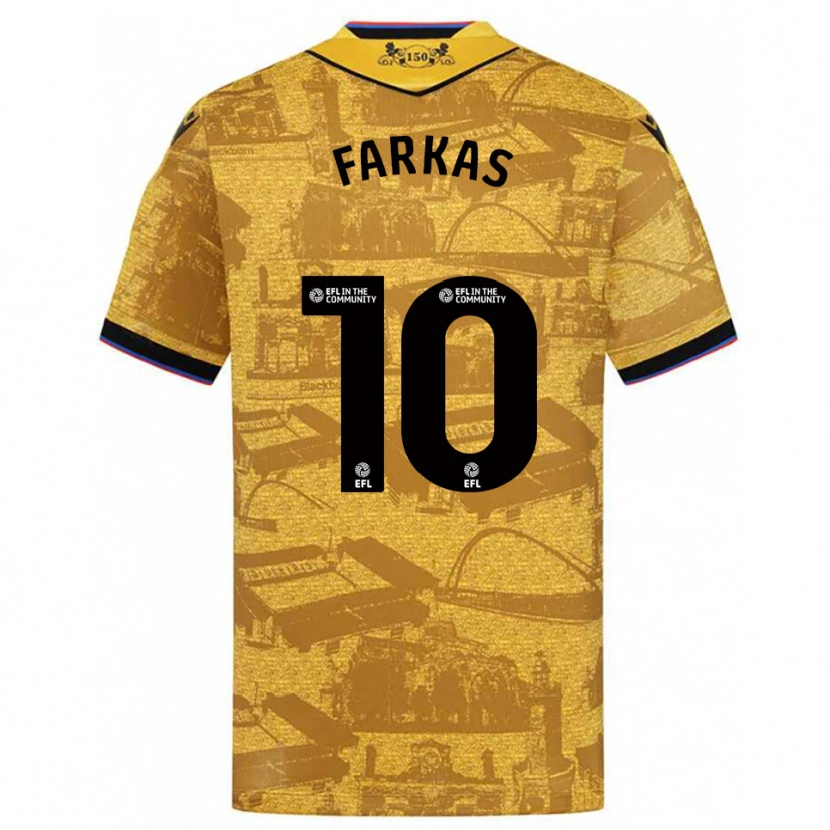 Danxen Damen Patrik Farkas #10 Gold Schwarz Auswärtstrikot Trikot 2025/26 T-Shirt Österreich