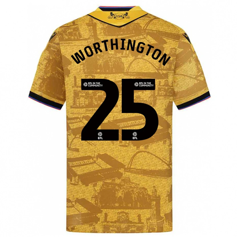 Danxen Damen Nicola Worthington #25 Gold Schwarz Auswärtstrikot Trikot 2025/26 T-Shirt Österreich