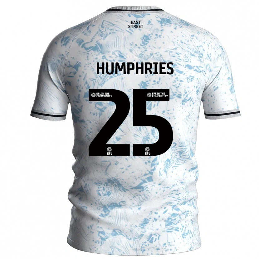 Danxen Damen Greta Humphries #25 Weiß Himmelblau Auswärtstrikot Trikot 2025/26 T-Shirt Österreich