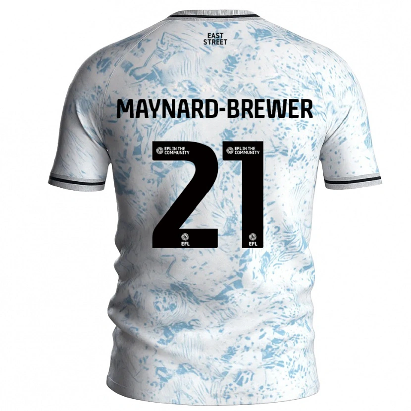 Danxen Damen Ashley Maynard-Brewer #21 Weiß Himmelblau Auswärtstrikot Trikot 2025/26 T-Shirt Österreich