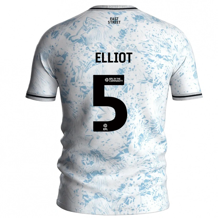 Danxen Damen Tate Elliot #5 Weiß Himmelblau Auswärtstrikot Trikot 2025/26 T-Shirt Österreich