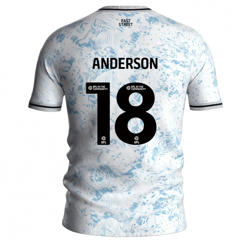 Danxen Damen Karoy Anderson #18 Weiß Himmelblau Auswärtstrikot Trikot 2025/26 T-Shirt Österreich