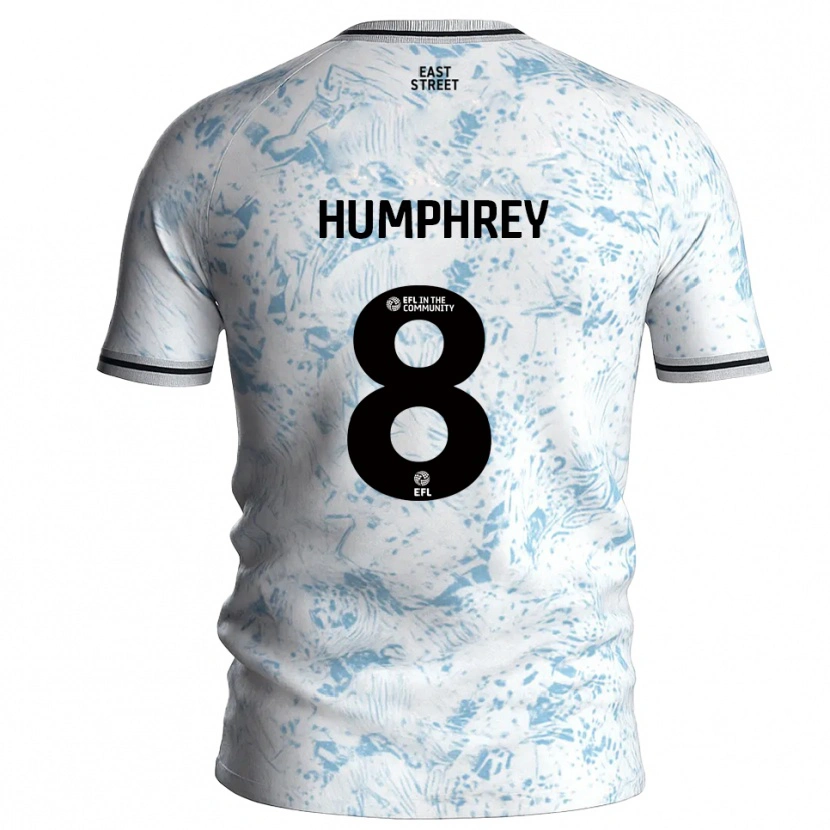 Danxen Damen Carla Humphrey #8 Weiß Himmelblau Auswärtstrikot Trikot 2025/26 T-Shirt Österreich